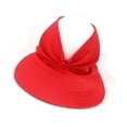 thumbnail image 3 of Baohd Chapeau pour Femmes Été Chapeau de Soleil Extérieur Filles Plage Soleil pour Visière Casquette Dames Queue de Cheval Chapeau Réglable, Marron Grand Rouge 1Set, 3 of 6