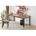 thumbnail image 4 of Bingirl 71 - Inch Industrial Dining Table: Large Rectangle Kitchen Table with Metal Legs, Round Corners, for Dining and Living Rooms (Table Only), 4 of 7