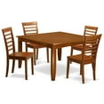 thumbnail image 2 of East West Furniture Parfait 5 Piece Straight Ladder Back Dining Table Set, 2 of 2