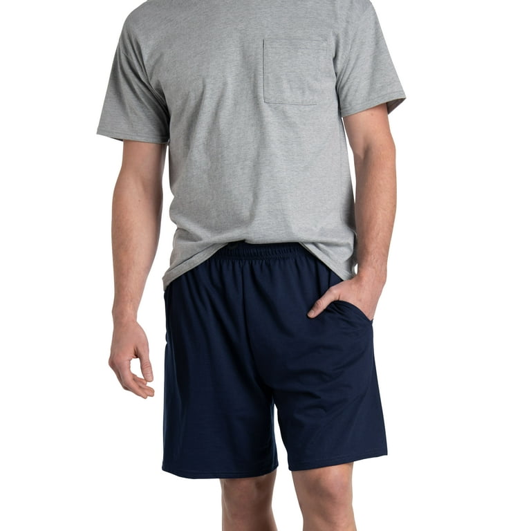 Fruit of the loom men's jersey shorts with side pockets on sale