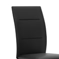 thumbnail image 4 of Miya Side Dining Chair Set of 2- Black Faux Leather- Sleek Metal Legs, 4 of 6