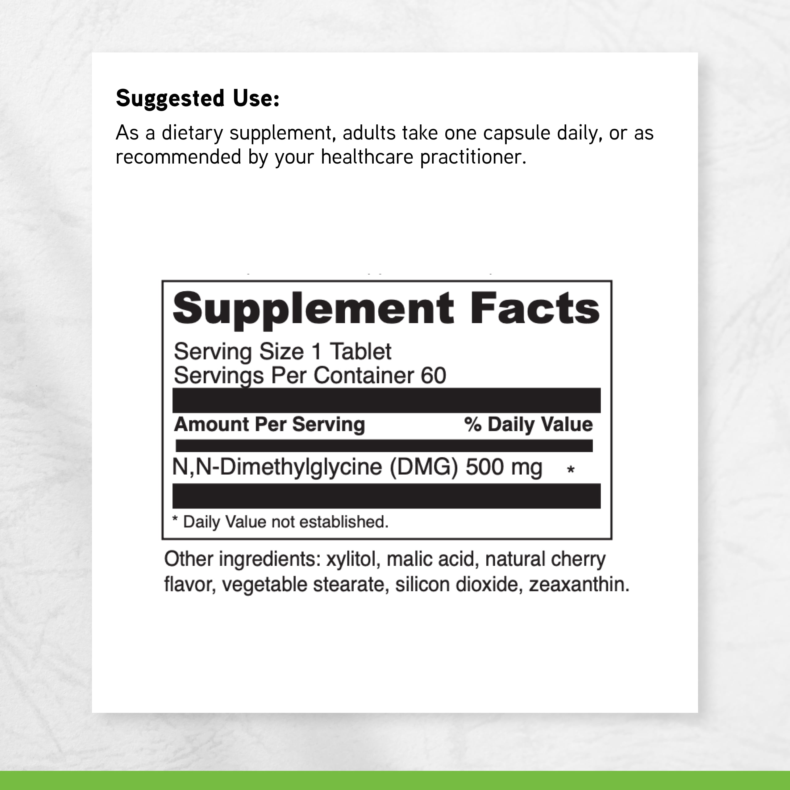 DaVinci Labs Gluconic DMG 500 mg - Support Immune System Function* - 60 Chewable Tablets