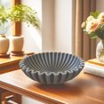 thumbnail image 2 of Hyasfey Black Ruffle Decorative Bowl Modern Living Room Home Office Resin Fluted Bowl Coffee Table Bookshelf Centerpiece Desktop Decoration, 2 of 8