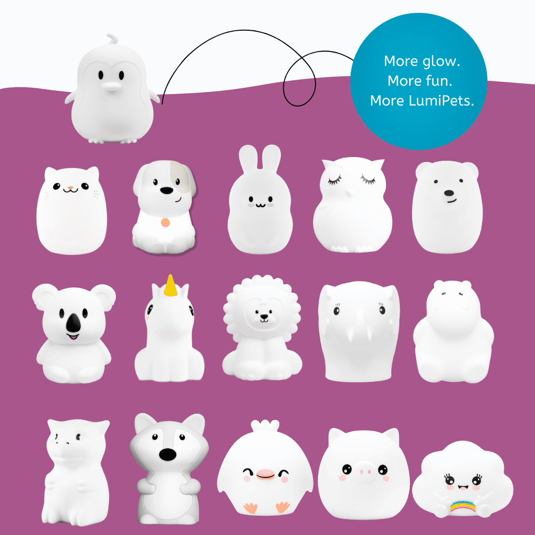 LumiPets By Lumieworld Nursery Nightlight: Penguin-Shaped Baby Nightlight - Rechargeable