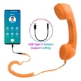thumbnail image 3 of Combiné de Téléphone Cellulaire§combiné de Téléphone pour Cellulaire§compliqué de Téléphone Rétro§récepteur de Téléphone Rétro§combiné pour Mobile§combiné Rétro 3,5 mm Combiné de Téléphone Cellulaire USB‐C Anti‐radiation, 3 of 8