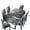 Black Marble, variant on Bulopur Floral Rooster Table Cloth Rectangle and Chair Covers Set of 5 Stretch Rectangle Tablecloths with Dining Chair Cover Waterproof Tabletop Decoration