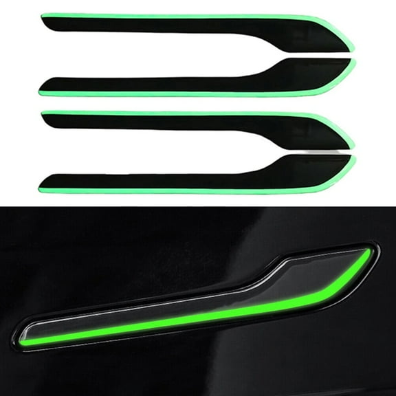 4Pcs Luminous Handle Sticker For Tesla Model 3/Y 2019-2022 Door Handle Cover Protector Sticker Car Sticker Auto Styling Accessor