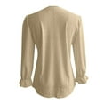 thumbnail image 6 of Womens Shirts Womens Tops 2026 Womens Long Sleeve Eyelet Tops Dressy Casual Blouse Lace Trimmed V Neck Shirt 2024 Fall Outfit Clothes, 6 of 6