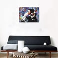 thumbnail image 4 of WFSposter-Graffiti Canvas Wall Decor Monkey Wall Art Pop Art Monkey with Headphones Posters and Prints Colorful Graffiti Artwork for Living Room Bedroom Framed Ready to Hang, 4 of 5