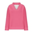 thumbnail image 5 of tarylea Oversized Tops for Women V Neck Ribbed Knitted Pullover Long Sleeve Solid Color Tops Casual Loose Shirts, 5 of 5