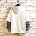 thumbnail image 3 of Fashion Hoodies Men's Color Block Pullover O-Neck Hooded Sweatshirt Patchwork, 3 of 4
