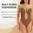 thumbnail image 7 of Elainilye Fashion Body Suits for Womens Tummy Control Bodysuit Chest Cushion Comfortable Hollow Out Bra Underwear,Brown, 7 of 7
