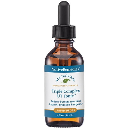 NativeRemedies Triple Complex UT Tonic - Natural Homeopathic Formula to Relieve Bladder Irritation, Burning Sensation, Frequent Urination and Urgency - 59 mL