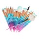 thumbnail image 3 of Juego de 20 brochas cosméticas con diseño de unicornio, brochas de mango largo, brochas de cerdas, brochas de maquillaje de ojos, herramientas de belleza y accesorios., 3 of 6