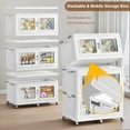 thumbnail image 5 of BROVIEW 1760QT Stackable Storage Bins Set 440Gal Storage Box - White, Large Capacity with Wheels, Ideal for Home & Garage, 5 of 8