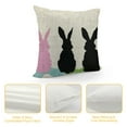 thumbnail image 4 of Nawypu Easter Bunny Peeps Throw Pillow Covers Arrow Rabbit Pillow Covers Multicolor Bunny Spring Holiday Party Cushion Case Decoration Spring Easter Farmhouse Decor, 4 of 5