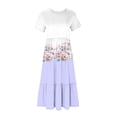 thumbnail image 3 of Vestido de Manga Corta para Mujeres Vestido de Verano de Cuello Redondo Impreso, Poliéster de Tamaño Verdadero Diario Y Vestido de Fiesta, 3 of 4