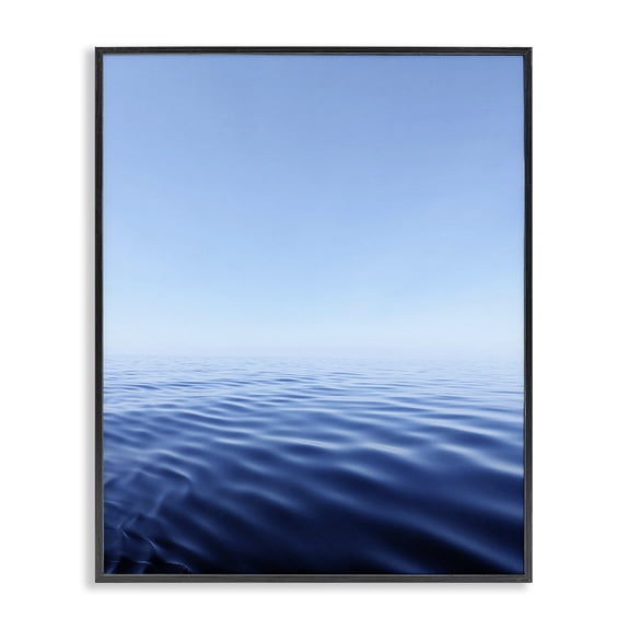Stupell Industries Contemporary Cool Blue Ocean Ripples Black Framed Giclee Art, 11 x 14, by Kali Wilson