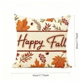 thumbnail image 3 of Beautynvta Happy Fall Pillow Cover, Vintage Embroidered Pumpkin Throw Pillowcase, Square Cushion Case with Maple Leaf Floral Print for Thanksgiving Farmhouse Couch Decor, 3 of 7