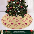thumbnail image 6 of FMSHPON Valentine's Day Cute Love Heart Xmas Christmas Tree Skirt Stand Mat for Holiday Party Decoration Indoor Outdoor 48 inches, 6 of 6