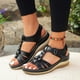 thumbnail image 1 of MKLEKYY Sandalias Antiderrapantes para Mujer, Sandalias de Tacón Bajo de Cuero A La Moda de Verano para Mujer, Zapatos Cómodos Con Temperamento, 1 of 5