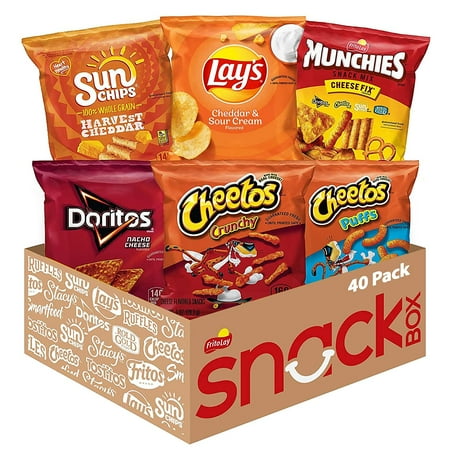 Frito-Lay Variety Pack  Cheesy Mix  SunChips  Doritos  Cheetos  Lay s  (40 Pack)