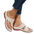 thumbnail image 5 of NOKIO Women's Summer Toe Wedge And T Shaped Oversized Beach Sandals And Slippers Women's Comfortable Arch Support Summer Orthotic Flip Flops Sandals, 5 of 7