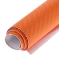 thumbnail image 3 of Hoja Autoadhesiva Brillante de La Etiqueta Engomada de La Etiqueta de para proteger de La Película de Carbono 3D de naranja Zulema Etiqueta engomada de la fibra de carbono, 3 of 8