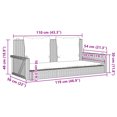 thumbnail image 2 of vidaXL Swing Bench with Cushions Black 119x56x48 cm Poly Rattan, 2 of 5