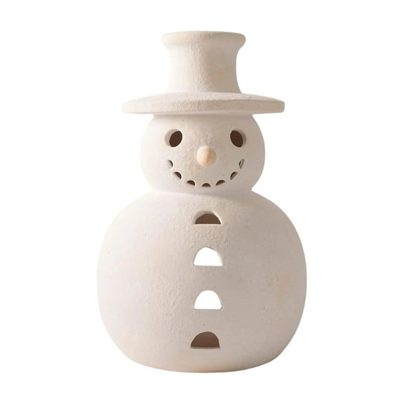 Christmas Decorations, 9.84Inch Christmas Resin Snowman Figurines, White Winter Decor Holiday Rustic Unique Decor for Home Table Room Farmhouse Indoor Outdoor