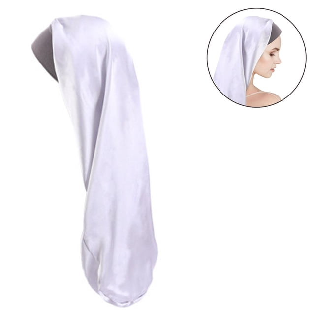 Gorro largo de satén para dormir, gorro de pelo largo, gorro de dormir suelto con banda elástica suave para mujeres, rastas, pelo rizado Xemadio 2035137-2