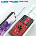 thumbnail image 2 of for Galaxy S20 Case with HD Screen Protector, Heavy Duty Shockproof Samsung S20 5G Case with 360 ° Rotation Metal Kickstand [Military Grade] Protective Case for Samsung Galaxy S20, Red, 2 of 13