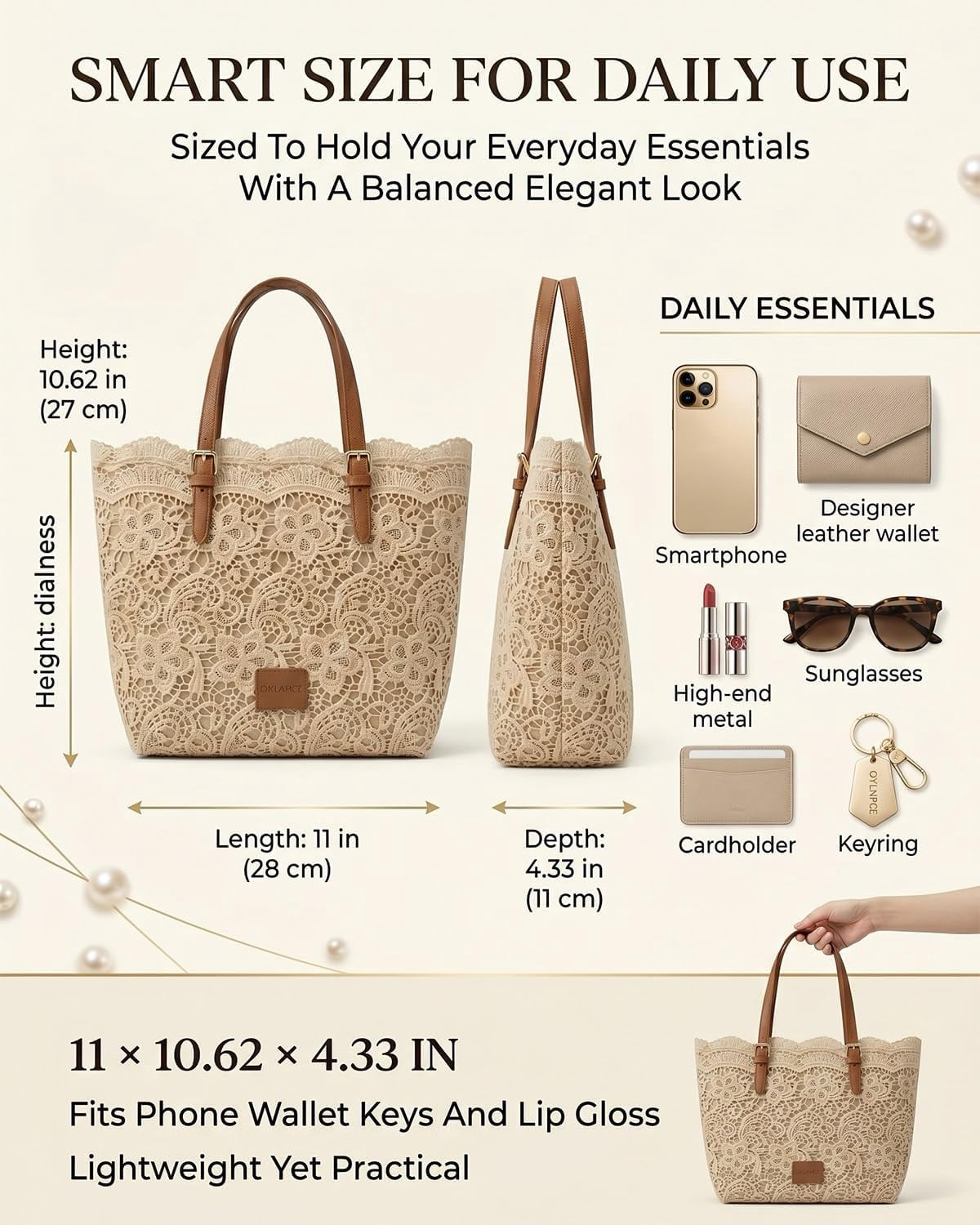 Vintage Lace Shoulder Bag Summer Straw Handbags for Women 2026 Crochet Kiss Lock Aesthetic Cute Large Tote Purses