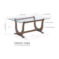 thumbnail image 3 of Room Designs Dining Table Glass: Clear Base: White Contemporary Rectangle, 3 of 3