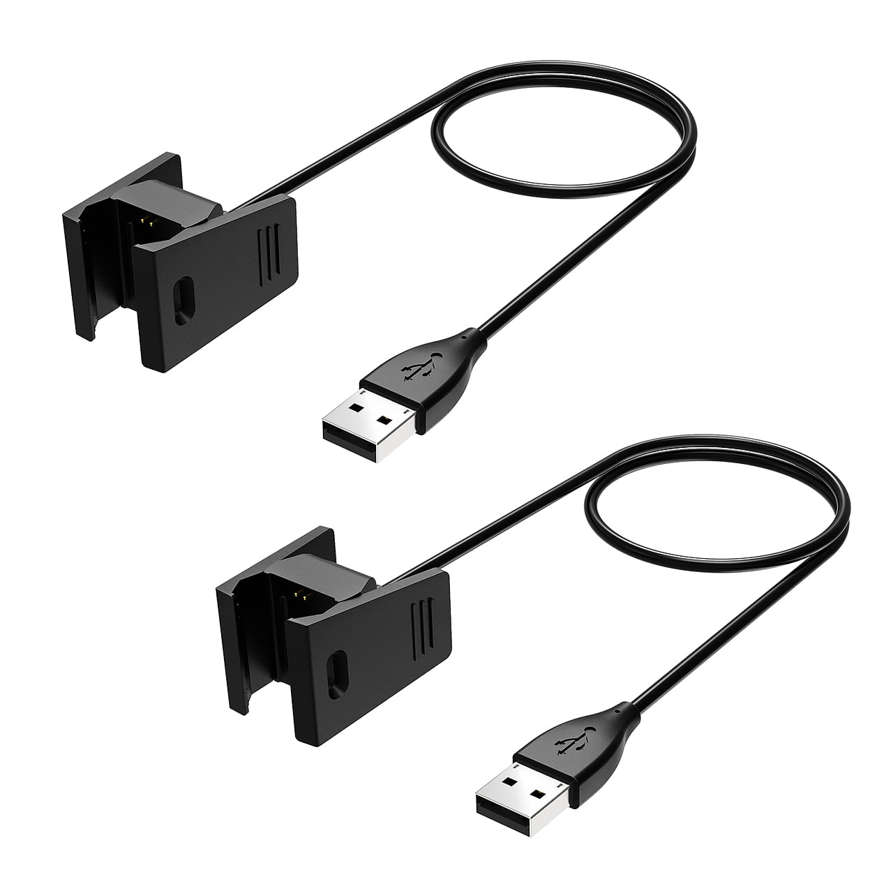 Awinner Charging Clip for Fitbit Charge 2,Replacement USB Charger Adapter Charge Cord Charging Cable for Fitbit Charge 2 Heart Rate 2-Pack 