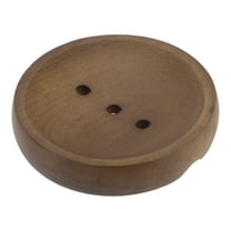 Unique Bargains 1 Pc Portable Soap Dish Round Deep Brown Soap Dish for Bathroom Kitchen 3.94"x3.94"x0.79"