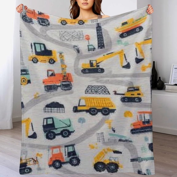 RKSupls Christmas Throw Blanket,Soft Warm Flannel Cute Truck Blanket Gift for Christmas Home Bed Sofa Couch Decor,40x50 in