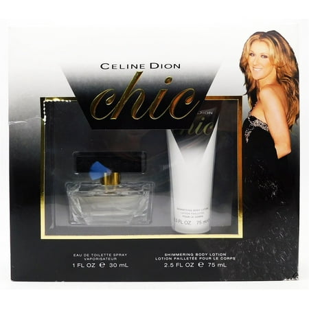 - Celine Dion chic Set: Eau De Toilette Spray 1 Fl Oz., Shimmering Body Lotion 2.5 Fl Oz.