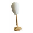 thumbnail image 4 of Maniquí de peluca de 21 pulgadas Zulema Madera alta cabeza de maniquí con soporte, 4 of 8