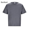thumbnail image 2 of Bavlkeal Mens Athletic T-shirts Casual Crew Neck Pullover Short Sleeve Running Workout Shirt Gray M-5XL, 2 of 5