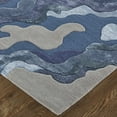 thumbnail image 3 of Feizy Serrano Transitional Abstract, Gray/Taupe/Blue, 10' x 14' Area Rug Sheen Industrial Watercolor Floor Rug for Living room Bedroom, 3 of 8