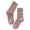 Pink, variant on Ladies Letter R Embroidered Socks Candy Color Solid Long Pile Stockings