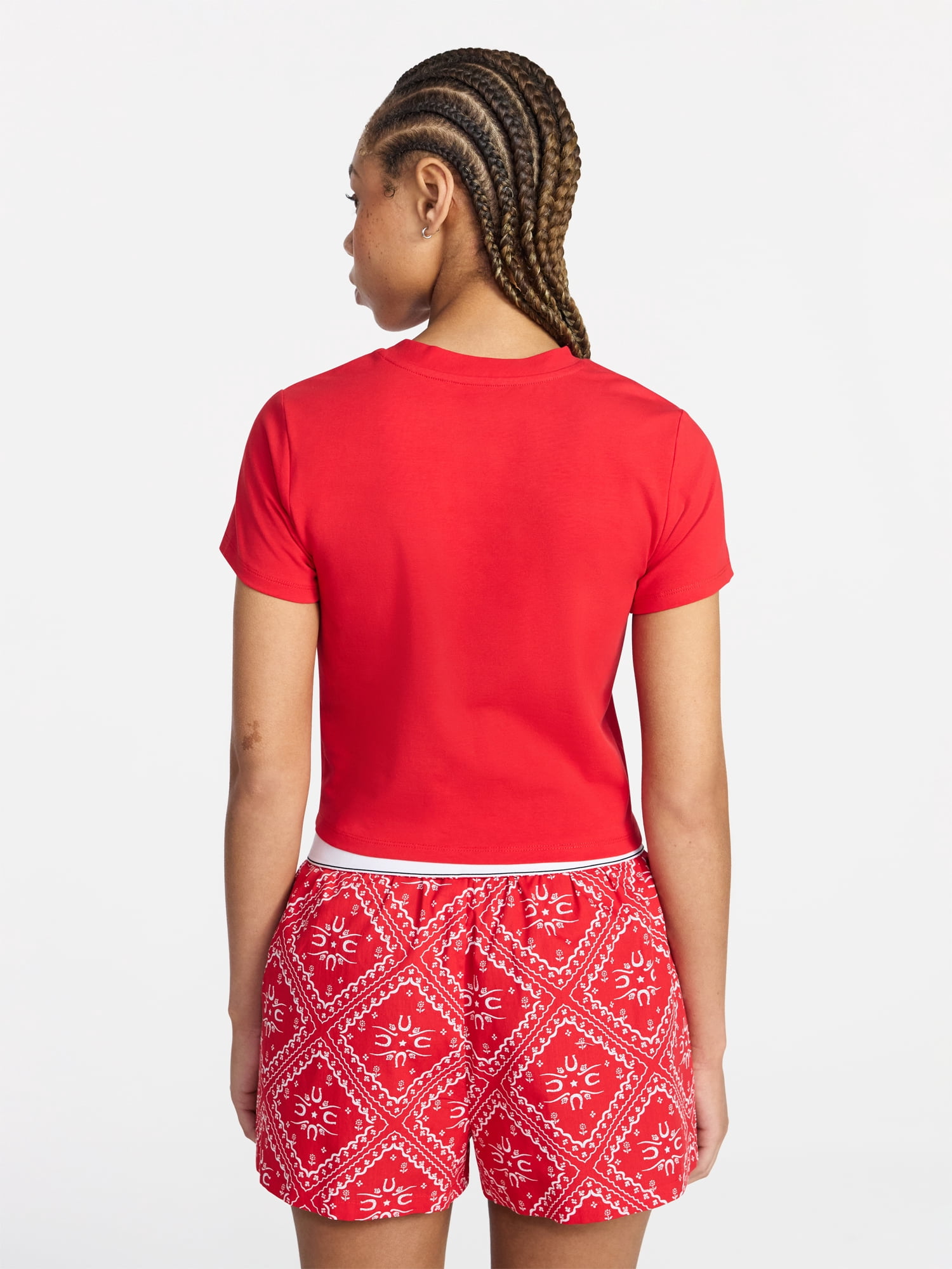 No Boundaries Graphic Baby Sleep Tee with Short Sleeves, Women's XS-XXL