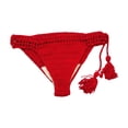 thumbnail image 5 of Triangle Bikini for Women Knitted Rope Bikini Knitted Mesh Pattern Solid Color Bathing Suit Side Tie Swimsuits Beachwear, 5 of 6