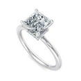 thumbnail image 3 of Best Jewel 1.5 Ct Princess Cut Moissanite Wedding Ring - 14K White Gold Plated Hidden Halo Ring - Perfect Engagement Ring for Women's - Beautiful Gifts for Her - Stylish Design Ring, 3 of 4