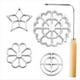 thumbnail image 1 of Juego de Moldes para BuñUelos de 5 Piezas con Manejar, Cortadores de Galletas, Juego de Moldes para Gofres de AleacióN de Aluminio con 4 Cabezales Intercambiables, 1 of 5