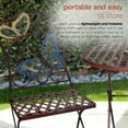 thumbnail image 3 of Alpine Corporation Butterfly Outdoor Patio Bistro Set, Metal 3-Piece Set, Bronze, 3 of 10