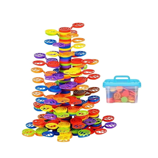Juguetes de construcción para apilar árboles, juguetes de construcción, juego de equilibrio Montessori 120 piezas