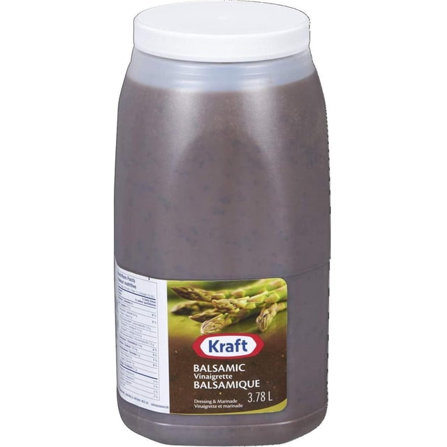 Kraft Vinaigrette Balsamique - 3,78 L - 1 Unité - Vinaigrette Classique pour Salades et Marinades - Acidulée et Savoureuse (1 Unité)