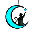 thumbnail image 3 of Abbracc Creative Luminous Cat Pendant, Hanging Window Cute Kitten Silhouette Sculpture, Blue, 3 of 9